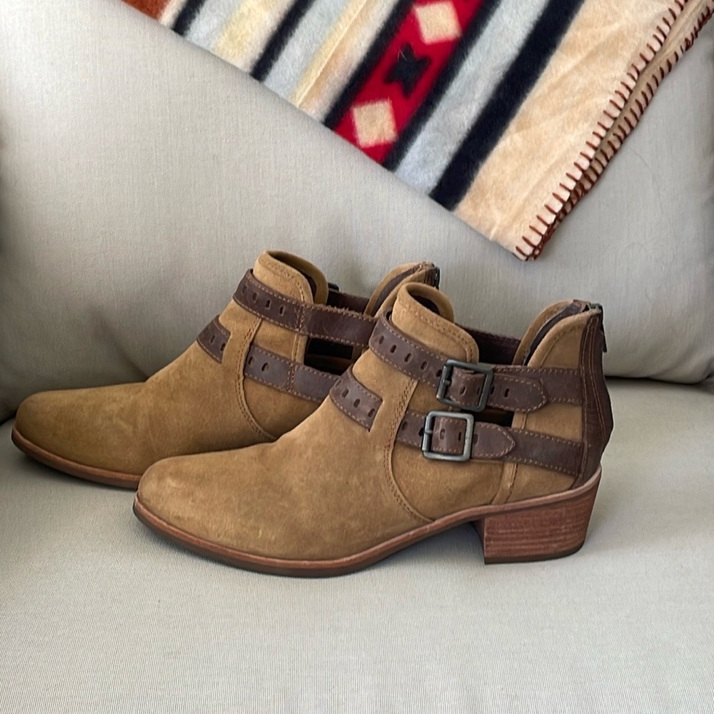 UGG Leather Strapped Ankle booties